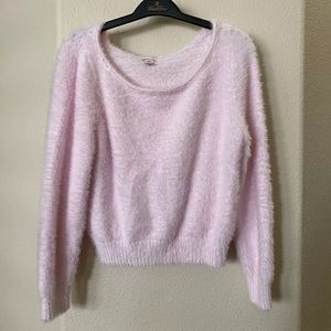 Victoria Secret fuzzy pink lounge sweater